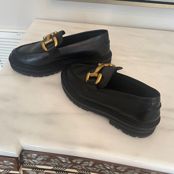 Boden Black Flats with Gold Accent - Picture 4 of 9